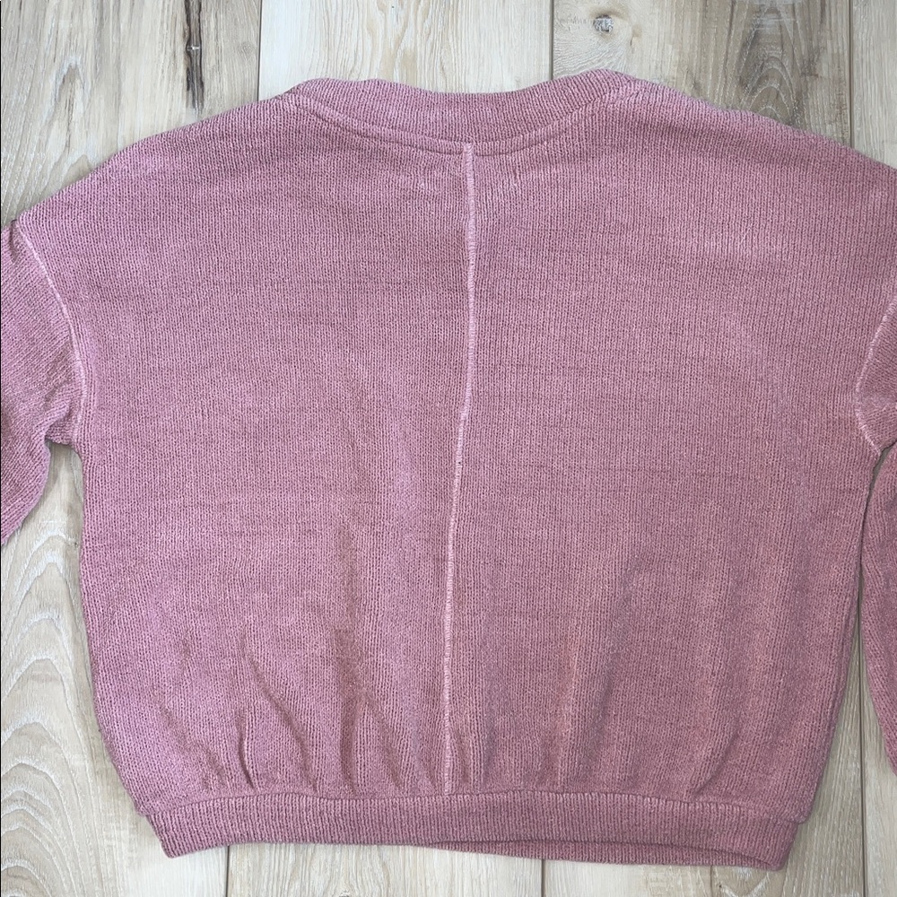 Free People Beach Happy Pullover Chenille Sweater Roan Rouge Size Medium - Picture 8 of 8